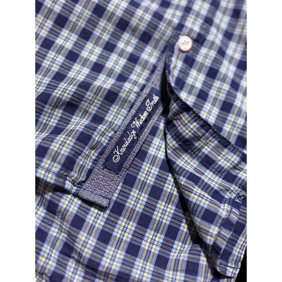 Robert Graham Shirt Mens Cotton Blue Tartan Plaid Tailored Fit Button Up Medium - Picture 8 of 14